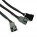 LPC 1 To 3 Way Fan Y Splitter Sleeved 4-Pin / 3-Pin / 2-Pin PWM Fan Extension Cable